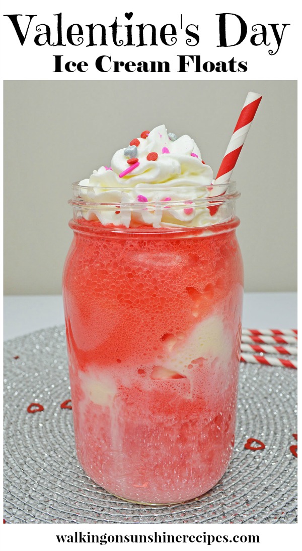 Recipe Valentine's Day Strawberry Vanilla Ice Cream Floats Walking