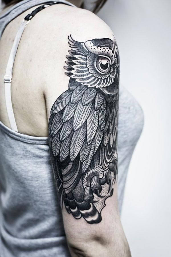 owl shoulder tattoo owl shoulder tattoo