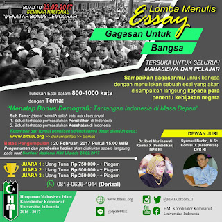 Lomba Menulis Essay Gagasan Untuk Bangsa Buat Mahasiswa Dan Pelajar Lomba Menulis Essay Gagasan Untuk Bangsa Buat Mahasiswa Dan Pelajar