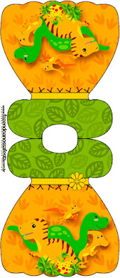 Fiesta de Dinosaurios: Invitaciones de Cumpleaños para Imprimir Gratis. Tarjeta con forma de vestido de Fiesta de Dinosaurios.