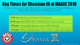 Key Times for Shenmue III at MAGIC 2018