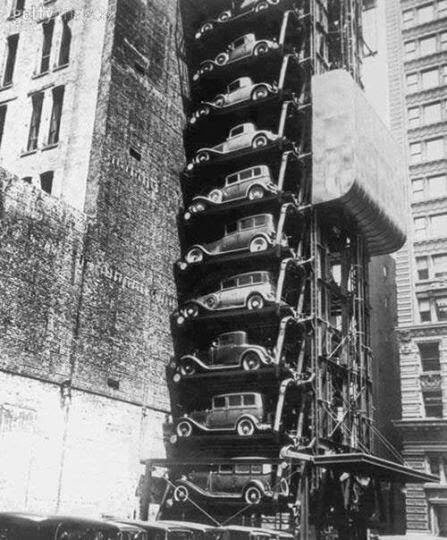 64 Historical Pictures you most likely haven’t seen before. # 8 is a bit disturbing! - Parking System in New York, 1930