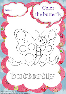 butterfly coloring for kindergarten