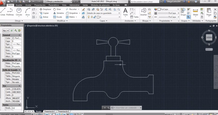 How to draw 2D Faucet With AutoCad2013. | Drawing and Graphics