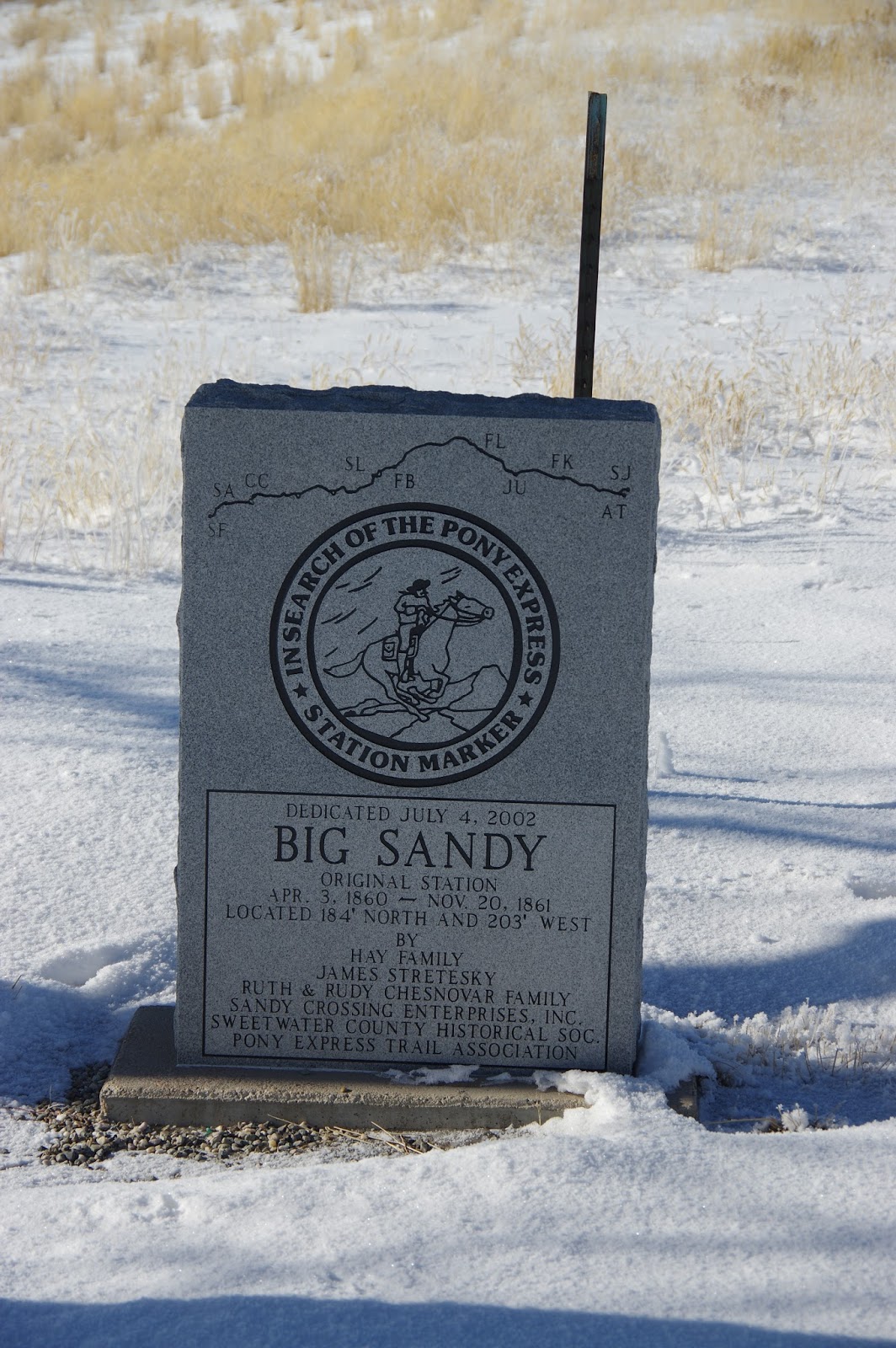 Some Gave All Pony Express Monuments, Farson Wyoming
