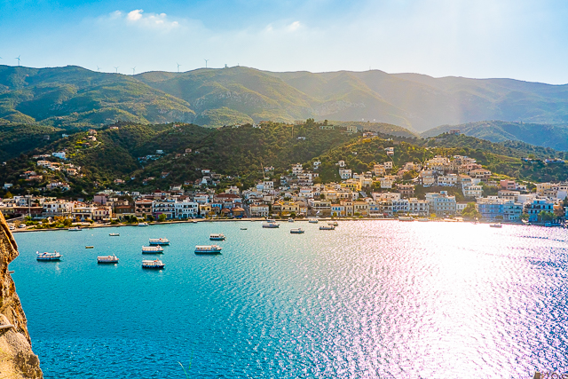 View from Clock Tower in Poros Greece View from Clock Tower in Poros Greece