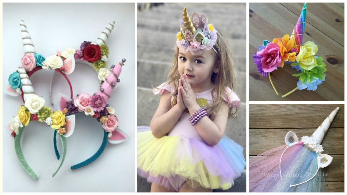 Diadema Unicornio Niña Diadema De Unicornio WRITWAA Para Fiestas