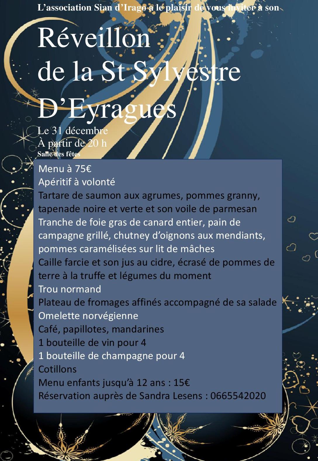 Réveillon de la St Sylvestre