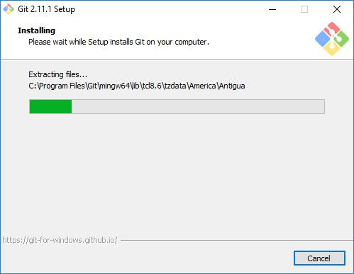 Sedang Menginstall Git