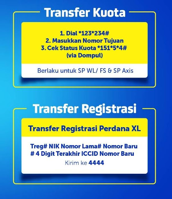 Cara Transfer Kuota Dan Registrasi Xl Axis Blog Maxsi Id