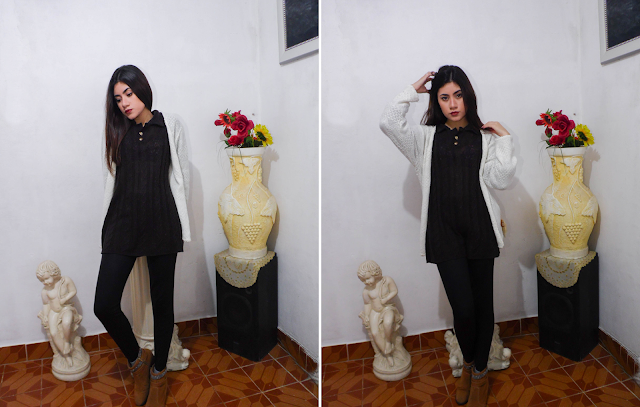Look: Cardigan de lã + Blusão de lã Look: Cardigan de lã + Blusão de lã