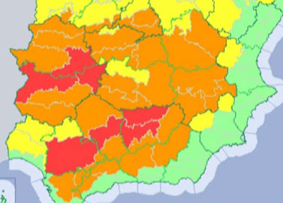 Andalucía y Extremadura en riesgo extremo por calor Andalucía y Extremadura en riesgo extremo por calor
