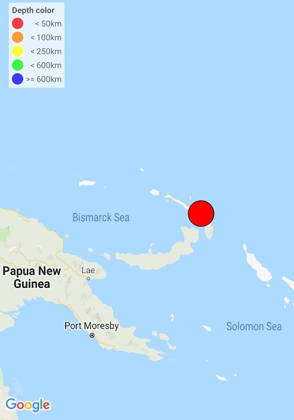 PODEROSO TERREMOTO SACUDE NEW IRELAND, PAPUA NEW GUINEA PODEROSO TERREMOTO SACUDE NEW IRELAND, PAPUA NEW GUINEA