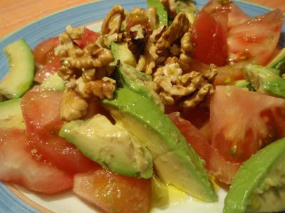 Ensalada de tomate y aguacate