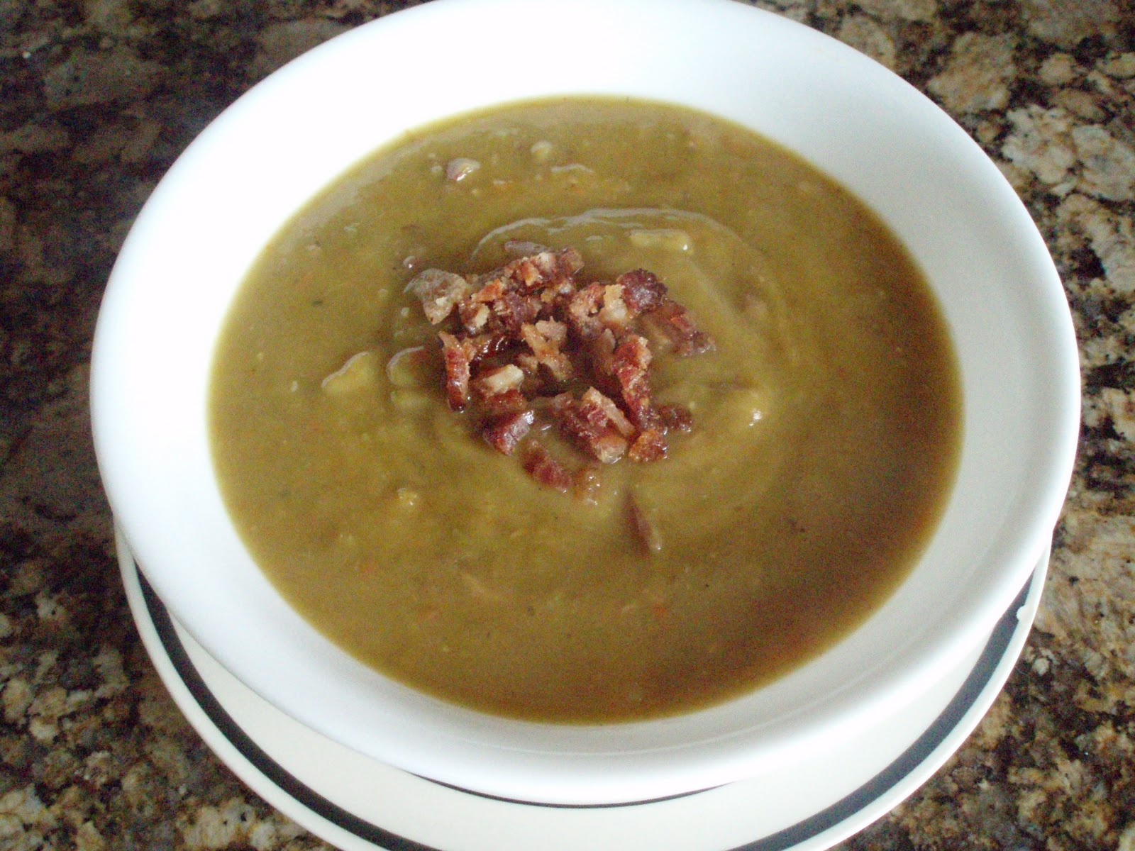 The Foodening Blog Split Pea Soup with (Ham) and Bacon