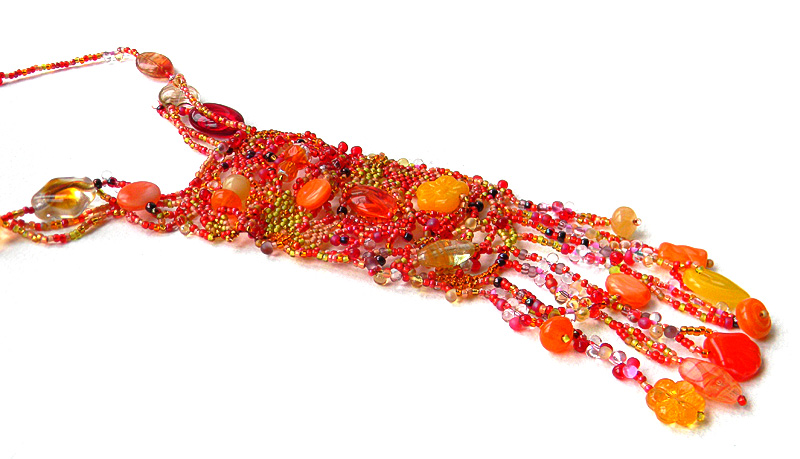 Red, Orange, Yellow boho necklace - freeform beaded jewelry - bohemian necklace  -OOAK Red, Orange, Yellow boho necklace - freeform beaded jewelry - bohemian necklace  -OOAK Red, Orange, Yellow boho necklace - freeform beaded jewelry - bohemian necklace  -OOAK Red, Orange, Yellow boho necklace - freeform beaded jewelry - bohemian necklace  -OOAK Red, Orange, Yellow boho necklace - freeform beaded jewelry - bohemian necklace  -OOAK 🔎zoom Item Details        (157)   Shipping & Policies Beautiful beadwoven necklace in autumn (red, orange, yellow) tones.  My original design. Free form peyote. Boho / Bohemian style.   Necklace length (around the neck) - approx 58 cm ( 22.9") Pendant size - 5 cm (2") / 16 cm (6.3") Red, Orange, Yellow boho necklace - freeform beaded jewelry - bohemian necklace -OOAK
