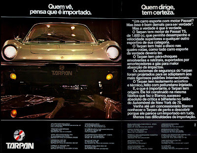 propagandaTarpan - 1978 - com motor Passat.  reclame de carros anos 70. brazilian advertising cars in the 70. os anos 70. história da década de 70; Brazil in the 70s; propaganda carros anos 70; Oswaldo Hernandez;