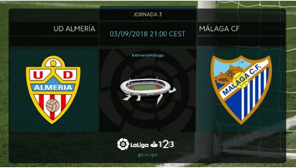 Almería - Málaga, alineaciones oficiales