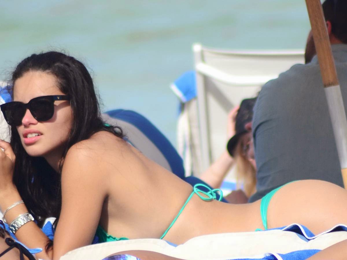 Adriana Lima Bikini Candids in Miami