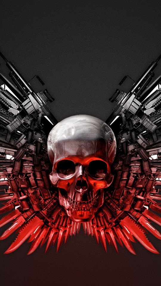   Skull and Weapons   Android Best Wallpaper