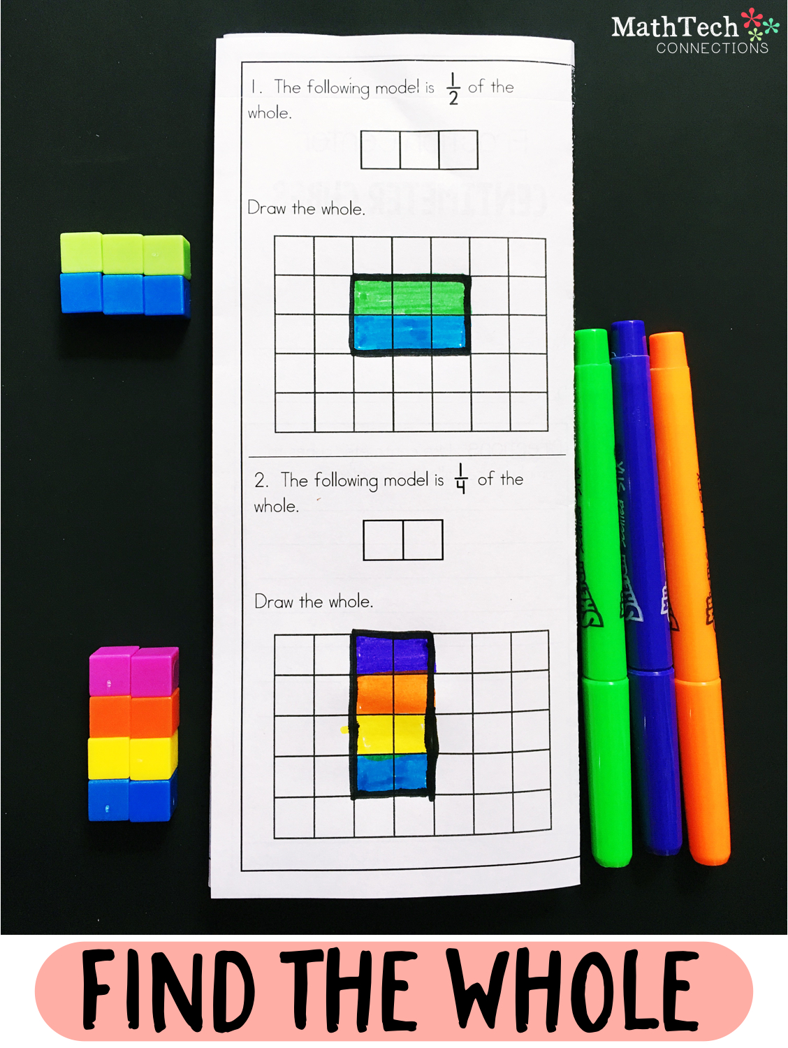 Review Fractions with Centimeter Cubes | Upper Elementary Snapshots