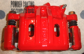 powder coated brake caliper red