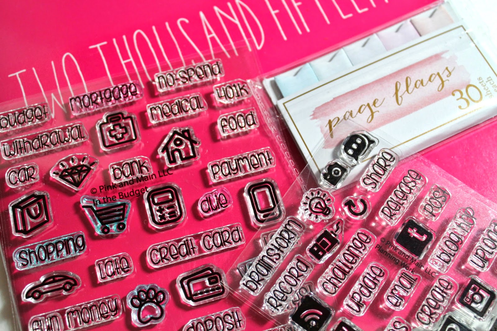 Kissin' Krafts Planner Stamps Pink & Main Stamps!