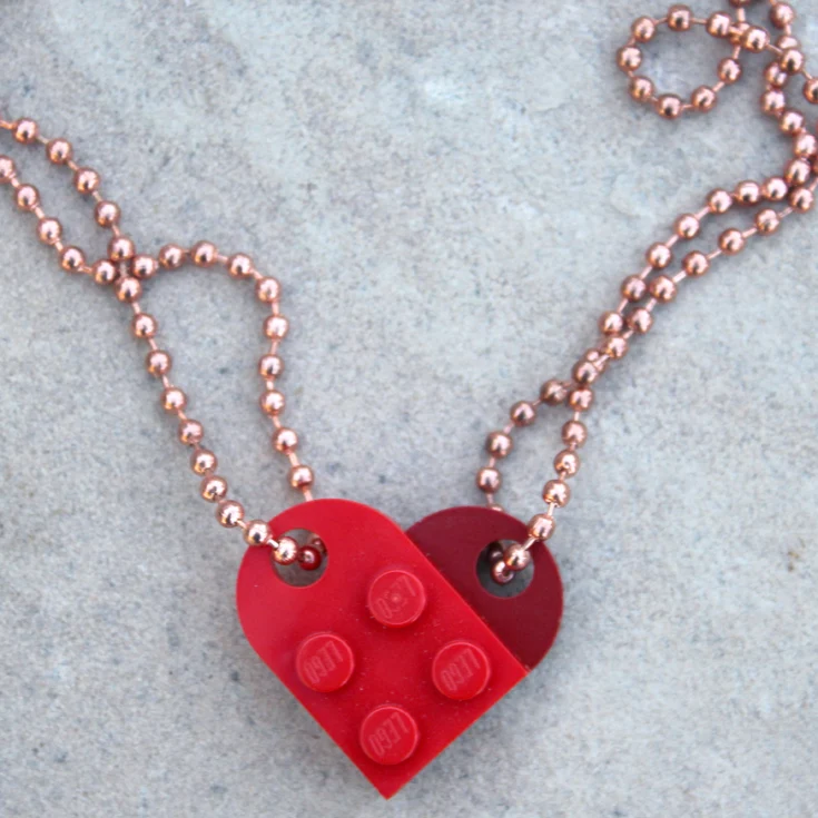 Best Friends Purple Glitter Ombre Split Heart Necklaces - 2 Pack