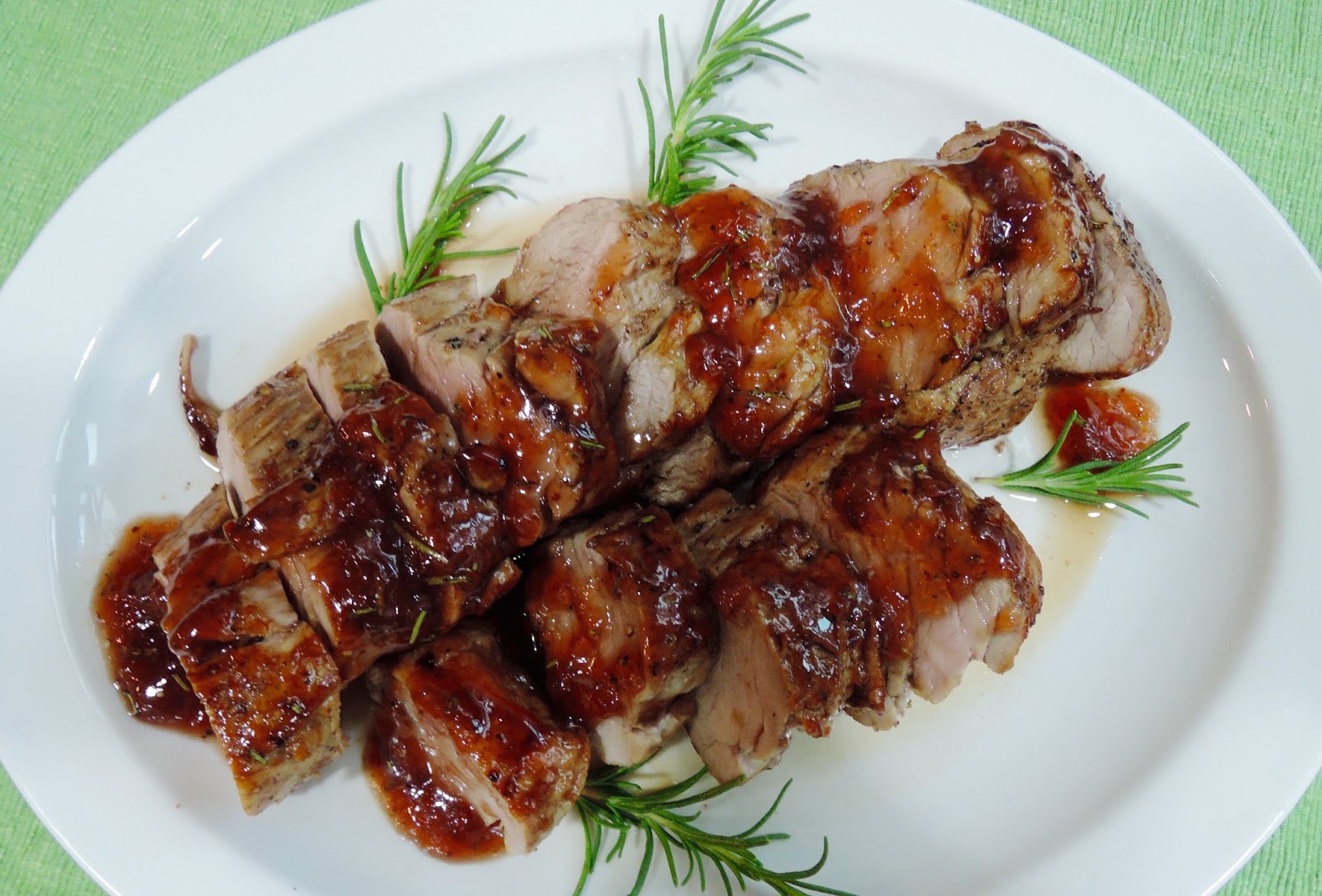 The Briny Lemon StrawberryJamGlazed Pork Tenderloin