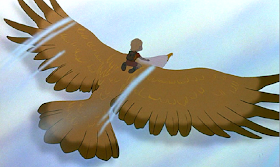 Cody on Marahute Disney movie The Rescuers Down Under 1990 animatedfilmreviews.filminspector.com