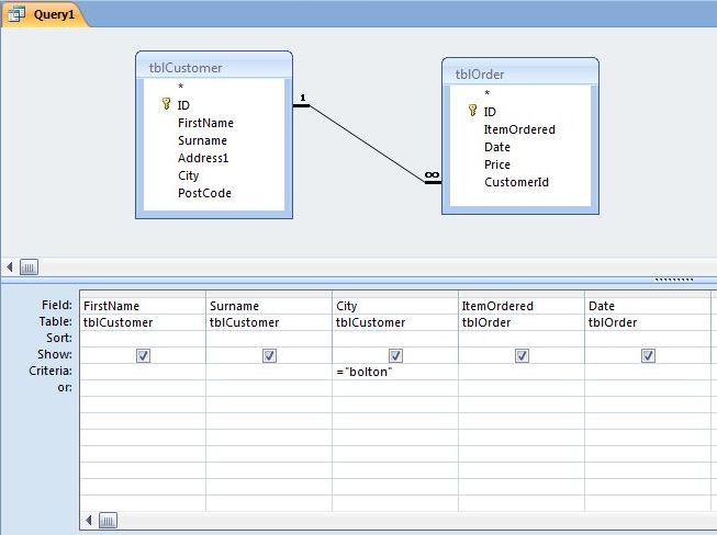 Microsoft Access Tips: The Outer Join Query