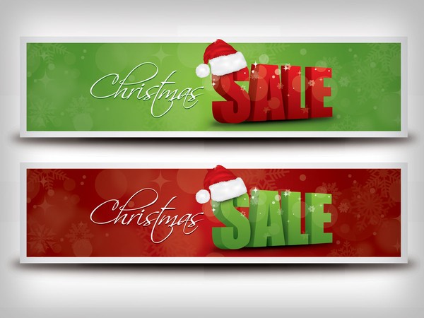 Christmas Sale Banner Vector Graphic
