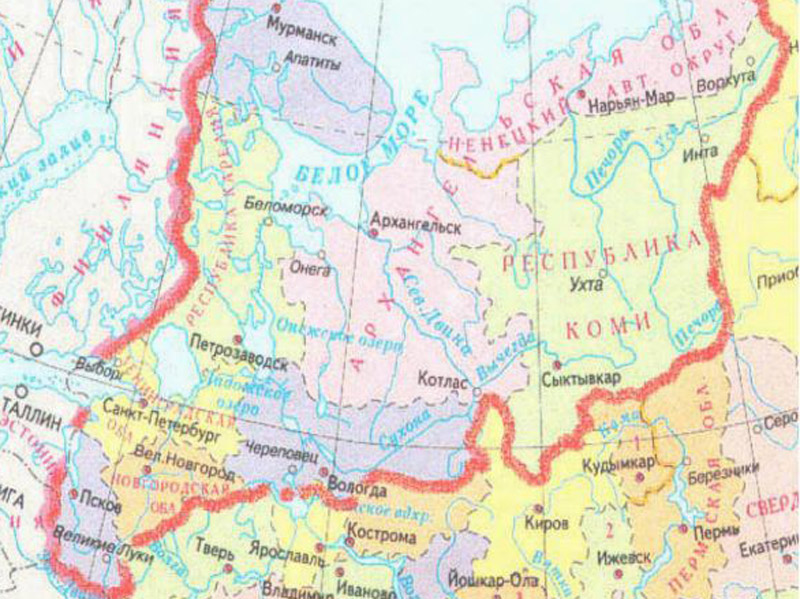 Европейский северо запад россии границы