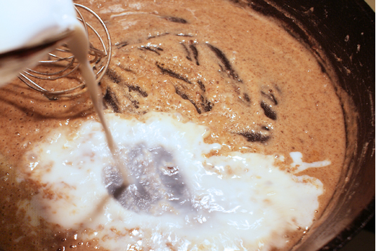 Milk, salt and pepper are added to make the perfect gravy