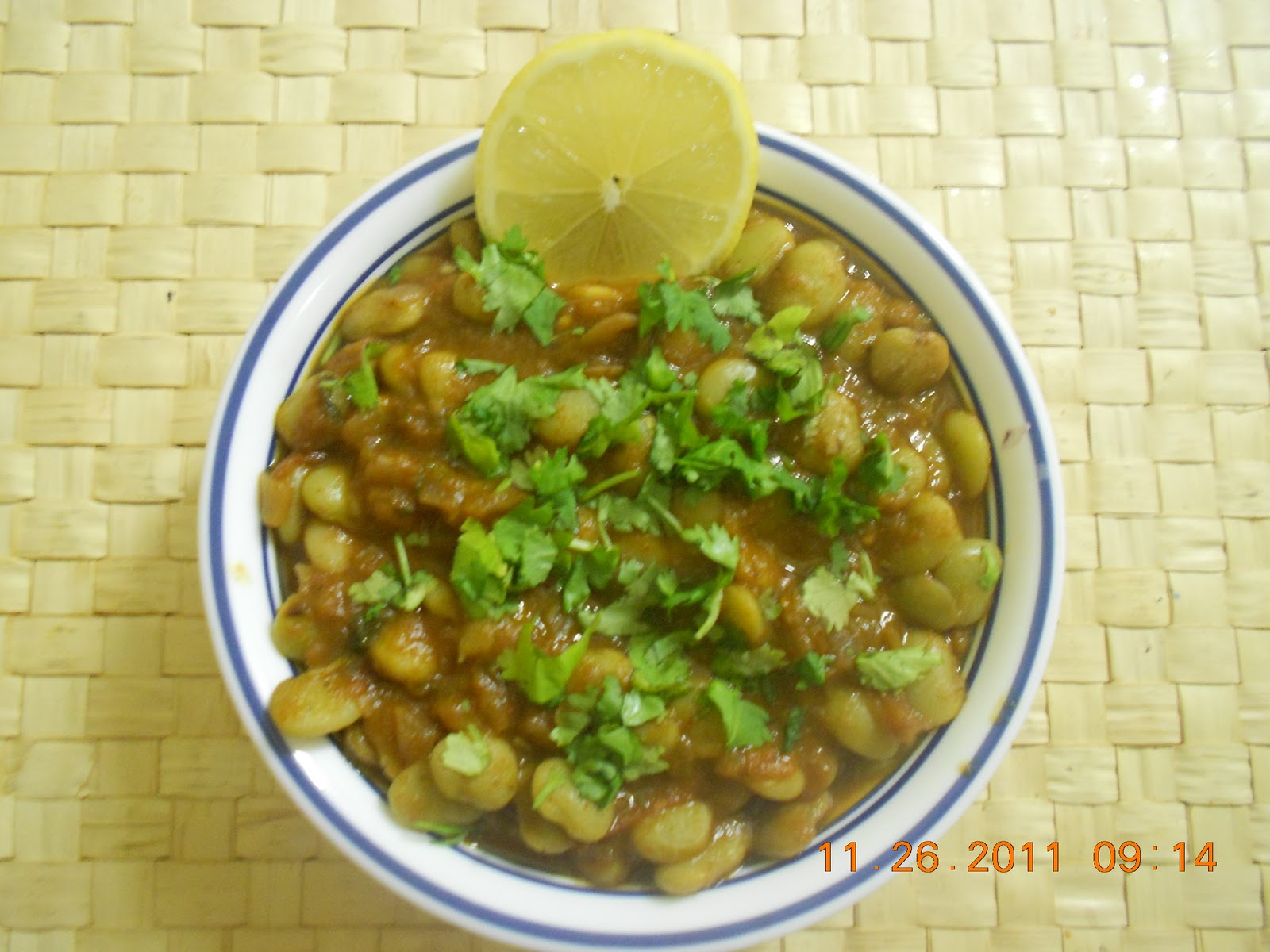 Swetha's Indian Vegetarian Cuisine BABY LIMA BEANS CURRY