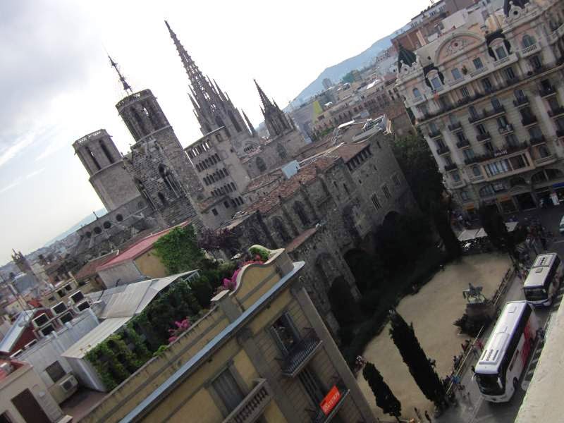 Gothic Quarter from H10 Montcada Hotel in Barcelona