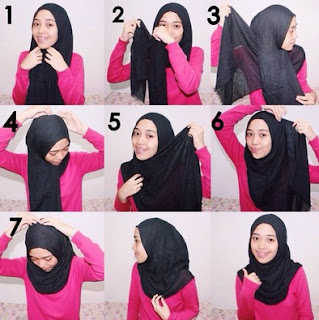20+ Tutorial Hijab Segi Empat Terbaru Paling Mudah