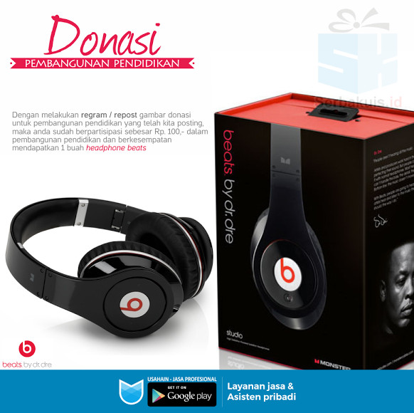Kuis Regram Donasi Usahain Berhadiah Headphone BEATS Kuis Regram Donasi Usahain Berhadiah Headphone BEATS