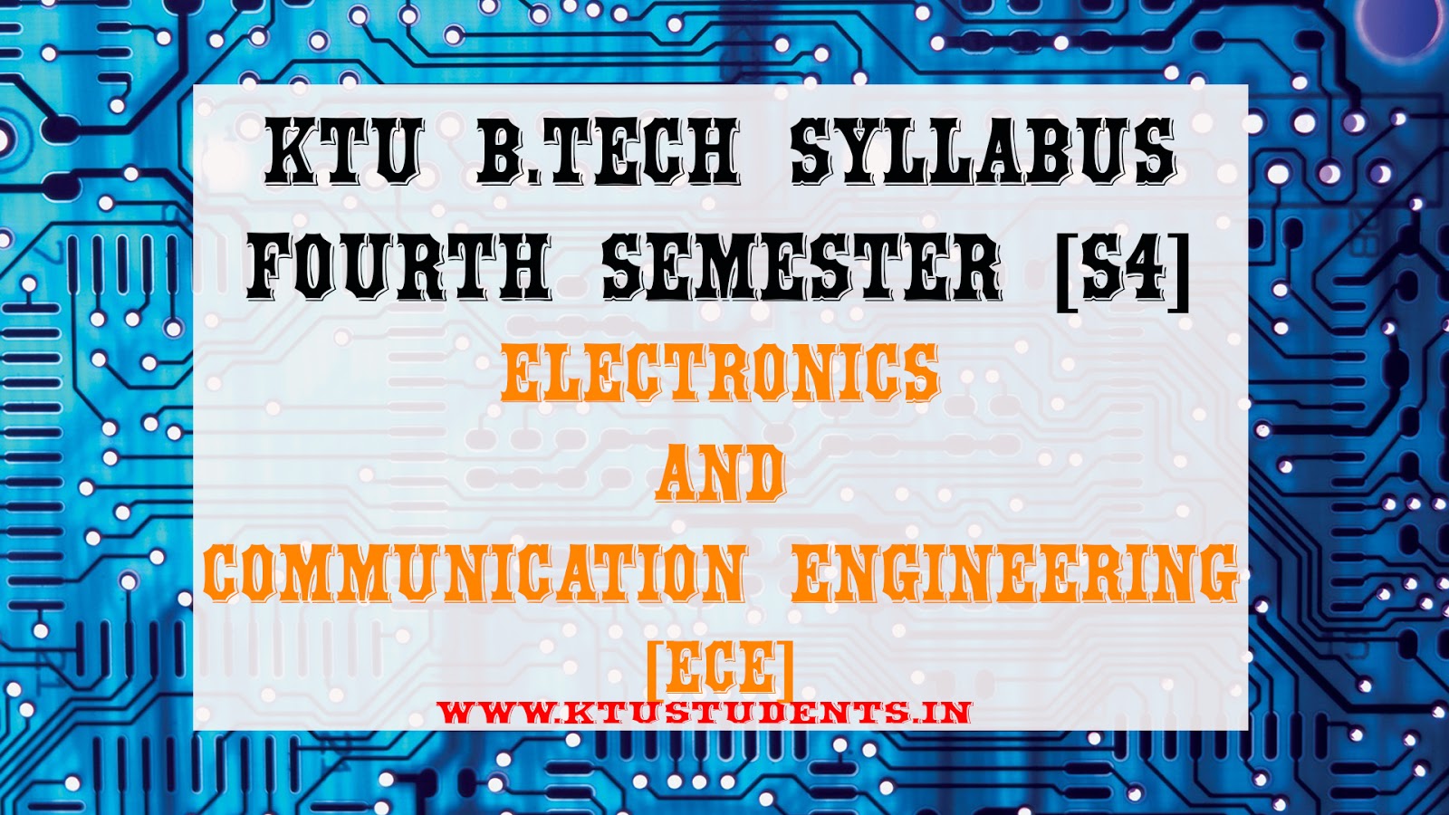 S4 Syllabus Electronics and Communication Engineering [ECE] KTU demo