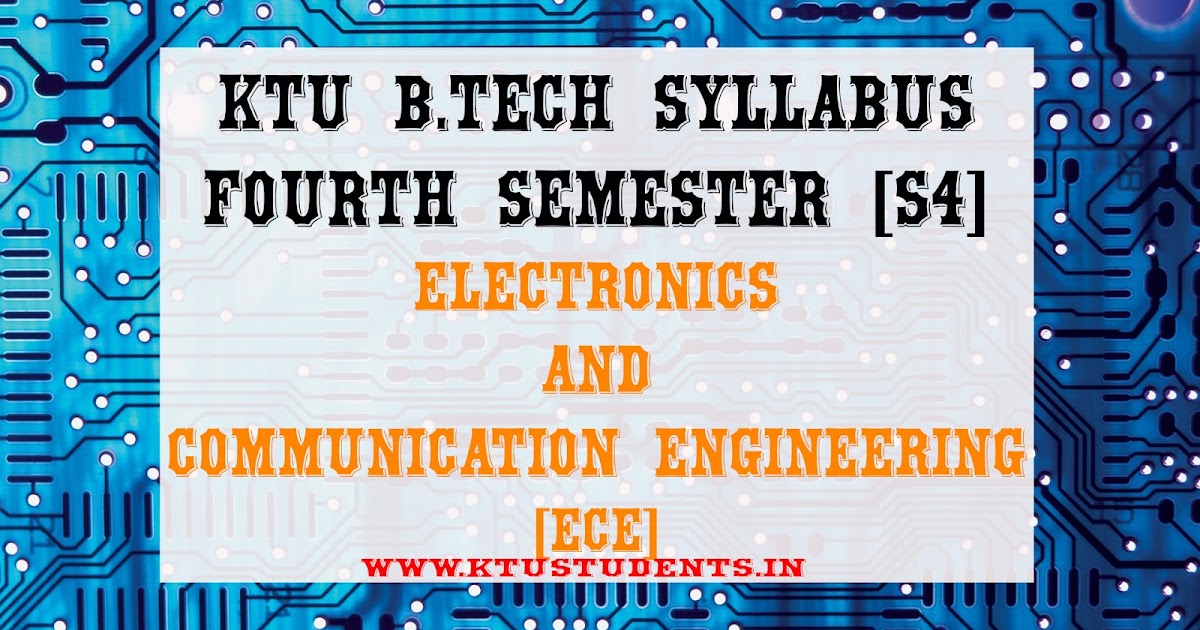 S4 Syllabus Electronics and Communication Engineering [ECE] KTU