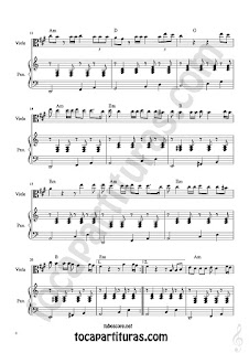  Viola Partitura de Juancito es así Sheet Music for Viola Music Score