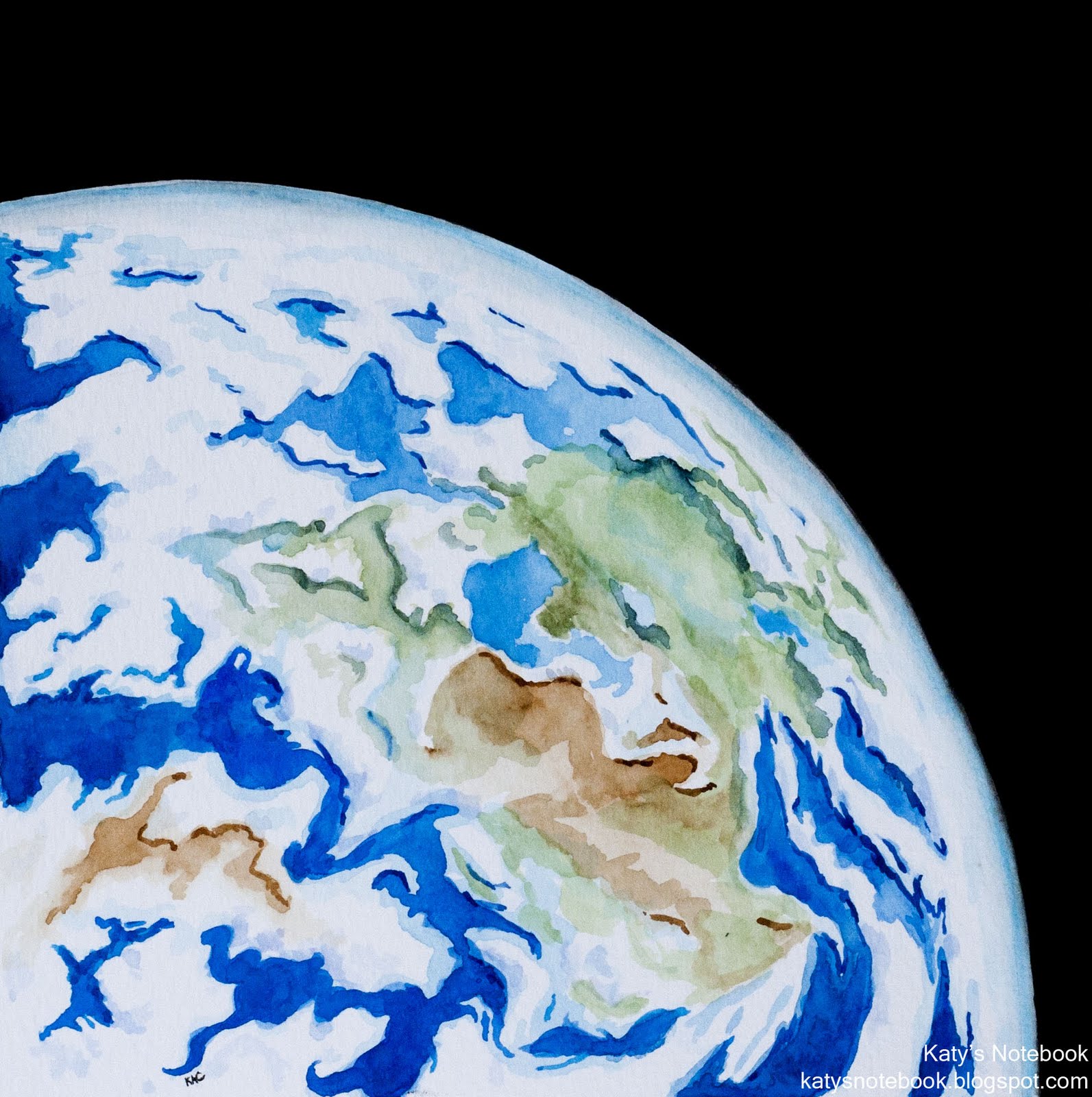 Katy's Notebook Painting through the Universe Earth