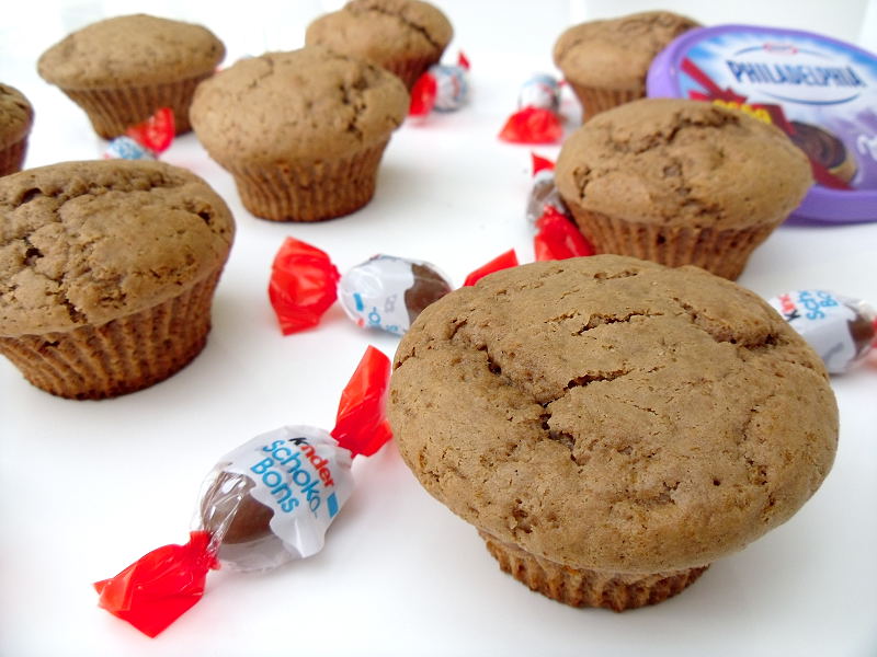 Gourmande ou passionnée... Muffins au Philadeliphia Milka et Kinder