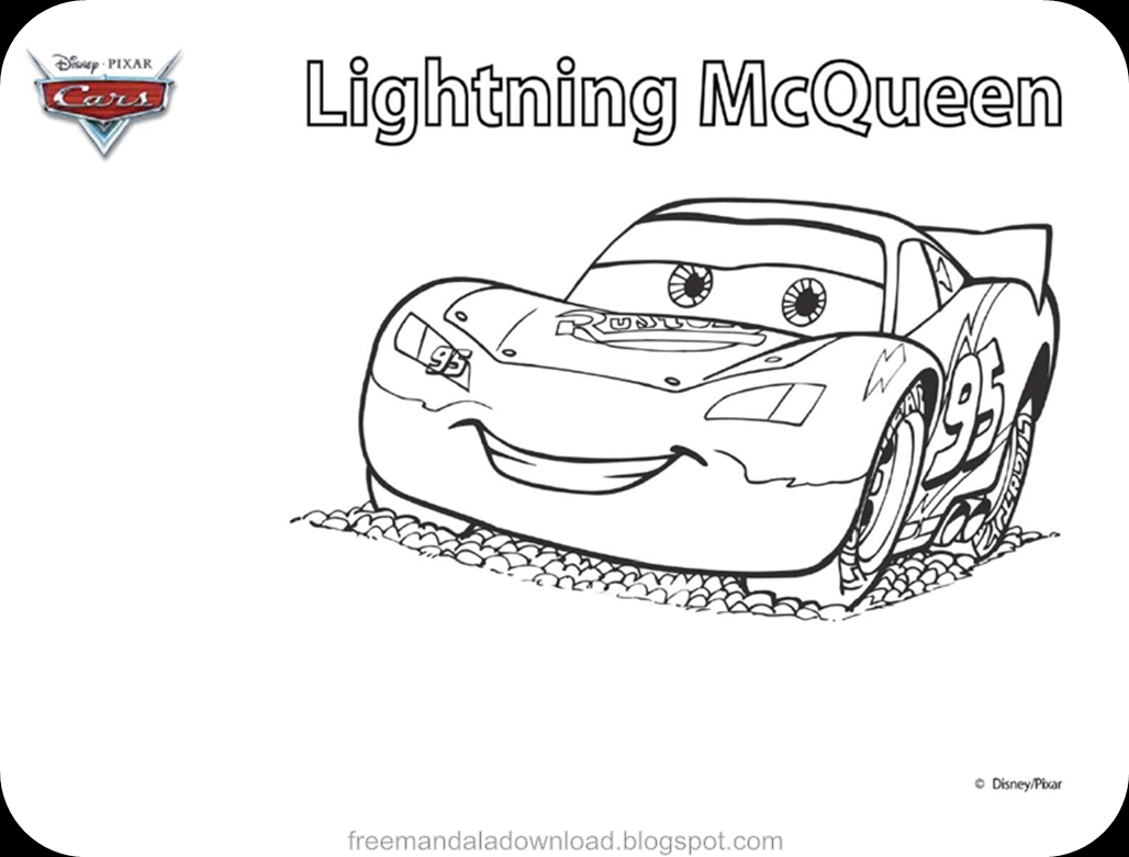 Disney Lightning Mcqueen Coloring Pages Download Free Mandala