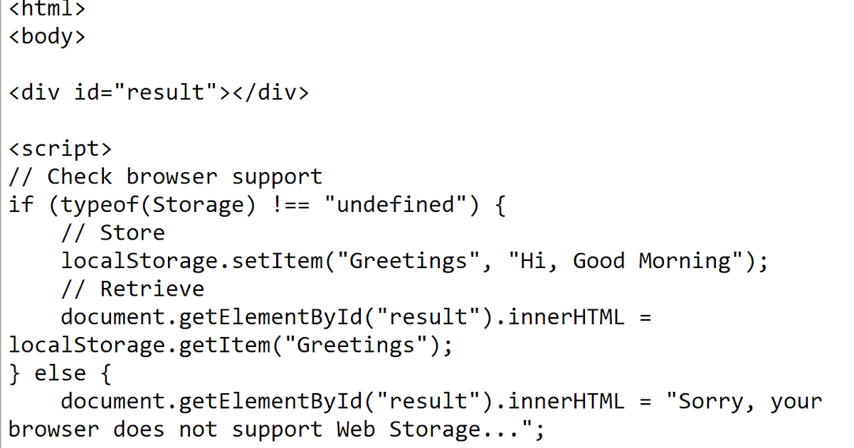 Storing data locally using Local Storage