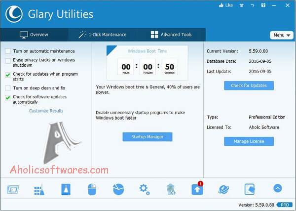 Glary Utilities Pro Portable Free Download Glary Utilities Pro Portable is a system cleaner and performance booster for your Windows PC.
