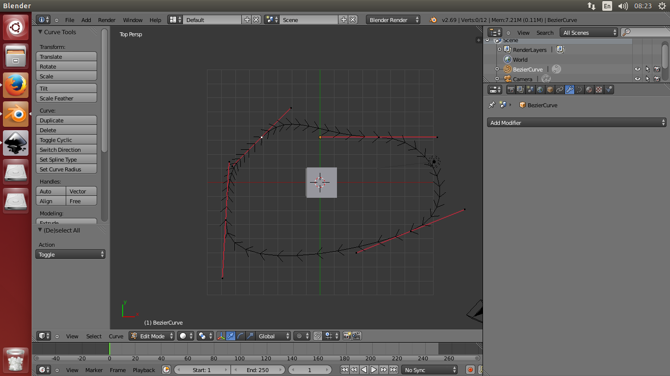 Select curve. Please select a curve.