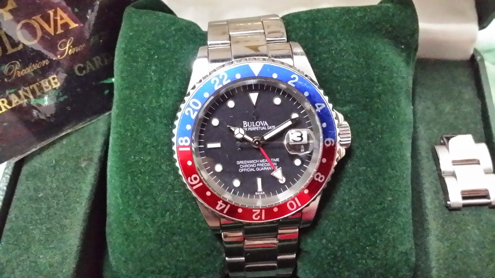 JACK'S TREASURE CHEST OF TIME PIECES: AUTHENTIC BULOVA GMT CHRONO