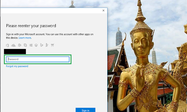 login akun microsoft untuk ganti password PIN