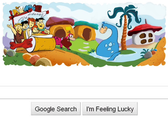 The Flintstones Google doodle 2010